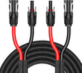 20Ft 10AWG Solar Cable Extension with Protection Cover, Solar Wire with Tool-Free Solar Connectors, IP68 Waterproof PV Cable, Solar Panel Extension Cable 10Gauge for Home Boat RV Solar Panels(20ft)