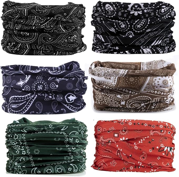 Neck Gaiter Face Cover Bandana Mask Scarf, Breathable Sun& Dust-proof for Cycling Running Fishing Hiking