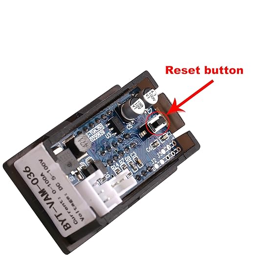 bayite Volt Amp Meter, DC 5-100V 100A Dual Display Current Voltage Meter, Digital Mini Ammeter Voltmeter Gauge with Hall Effect Sensor Current Transformer