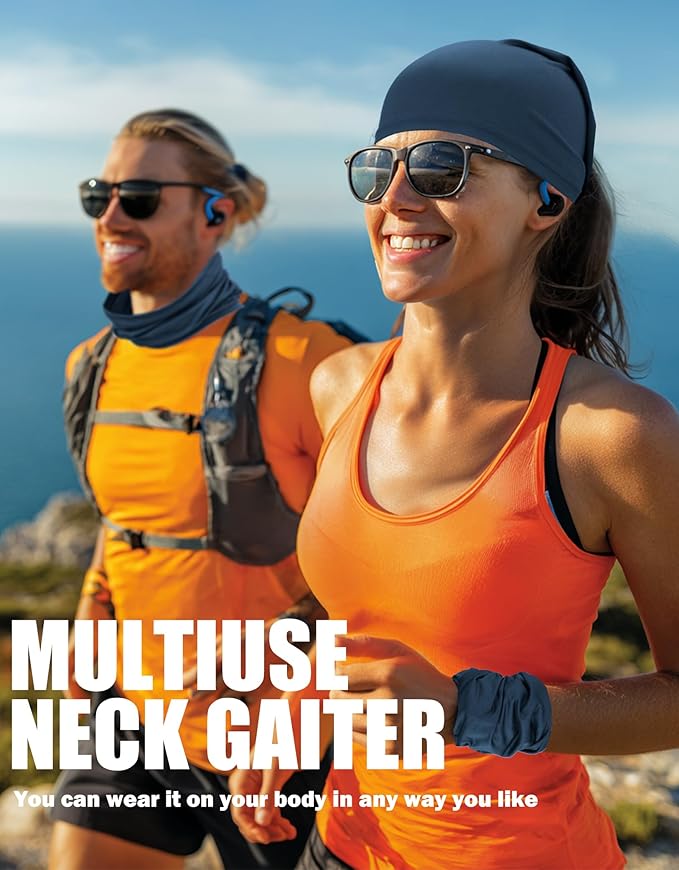 JHYWELL Cooling Neck Gaiter Face Mask, UV Protection Masks Gator, Windproof Bandana for Skiing, Fishing, Hiking, Cycling