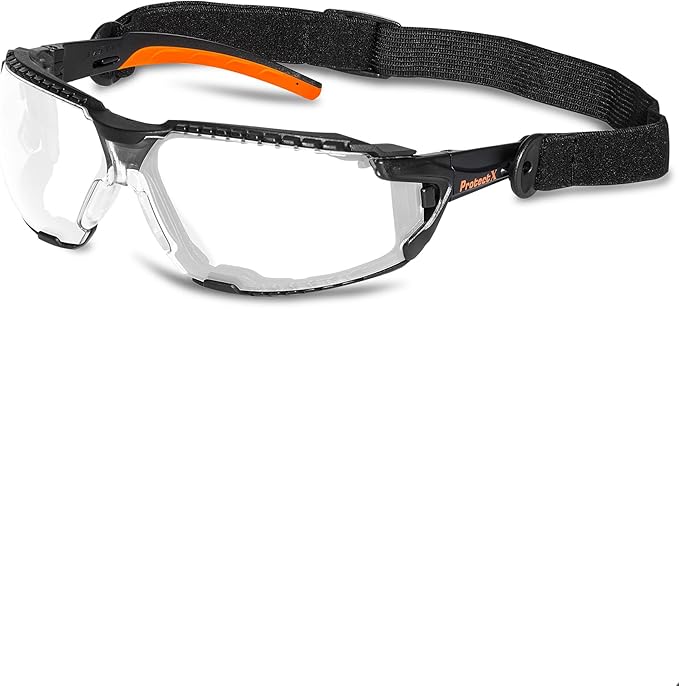 ProtectX Classic Safety Glasses, Anti-Fog Scratch Resistant Lenses, Protective Eyewear for Work, Indoor/Outdoor, ANSI Z87.1