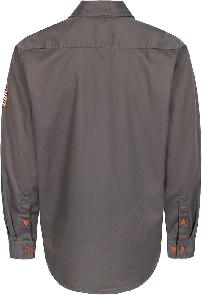 BOCOMAL FR Shirts for Men Flame Resistant Light Weight NFPA2112 Fire Retardant Welding Shirt Water & Oil Repellent Finish