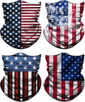 4Pack Neck Gaiter for Men Women Face Cover Mask Head Wrap Balaclava Headwear Bandana Headband Magic Scarf