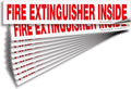 iSYFIX Fire Extinguisher Inside Sticker Sign – 10 Pack 9x1.7 Inch – Self-Adhesive Reflective Vinyl Decals, Laminated UV, Weather, Scratch, Fade Resistance, for Cars, Trucks, Trailers & Vehicles