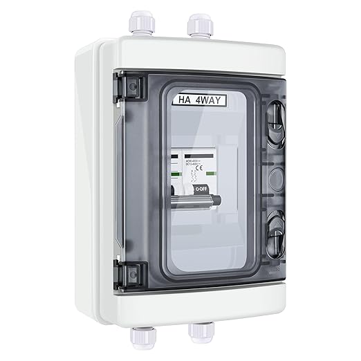 RICH SOLAR 80 Amp Outdoor Circuit Breaker Box 2 Poles Solar Isolator Disconnect Switch DC AC 400V