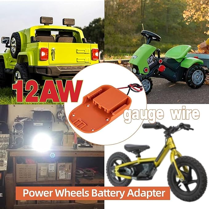 DC 18V to DC 12V Step Down Converter for Ridgid 18V Battery Adapter for Power Wheel Converter with Upgraded Low Voltage Protection for Golf Rc Car Truck Light (20A 240W)