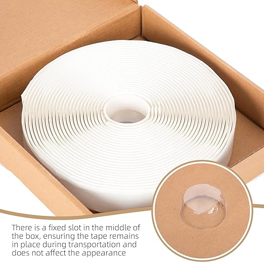 Butyl Tape Black 1/2" x 30 Ft None Hardening Premium Butyl Caulk Tape for RV Window Glazing Roofing Leak Opening Pipe Plumbing Fixture EPDM Roof Patching(2 Pack)