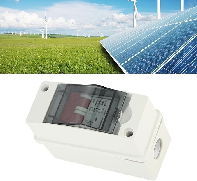 Miniature Circuit Breaker 16A DC500V for Solar Panels Outdoor Disconnect Switch IP65 Rated DIN Rail Enclosure RV Breaker Box