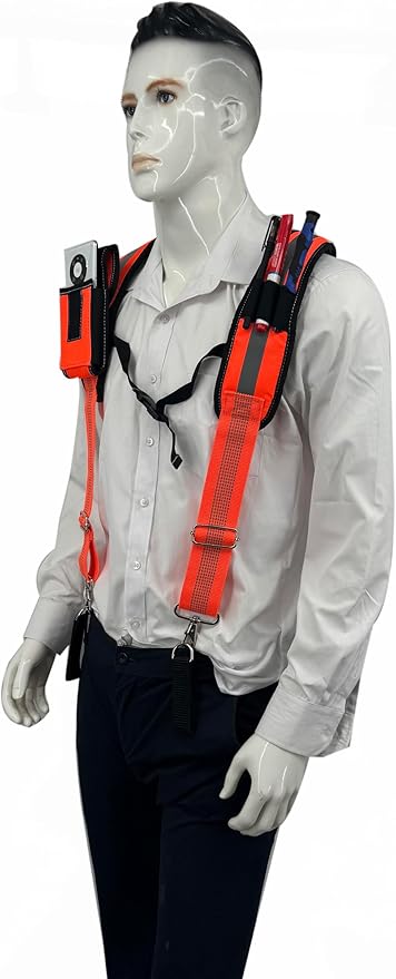 Padded Tool Belt Suspenders 3 Hook Swivel Suspenders for Tool Belt Heavy Duty Work Suspenders