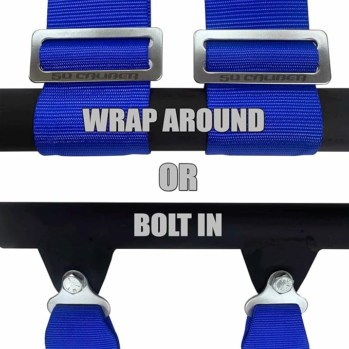 4 Point Harness for Bucket Seat, Quick Release Latch, 9 Color Options, Racing Harness, Race Car, Off Road Vehicle, UTV, RZR