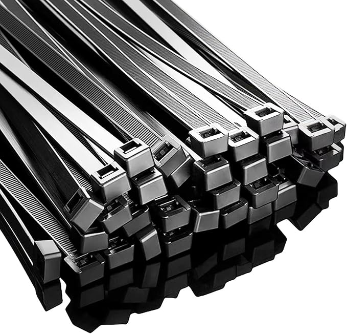 Zip Ties, Zip Ties Heavy Duty, Assorted Sizes (12"+18"+24")-300 Pack, Cable ties, Large Zipties Heavy Duty Black, Wire Ties with 220 lb Tensile Strength for Outdoor Use, Long Zip Tie, ANOSON