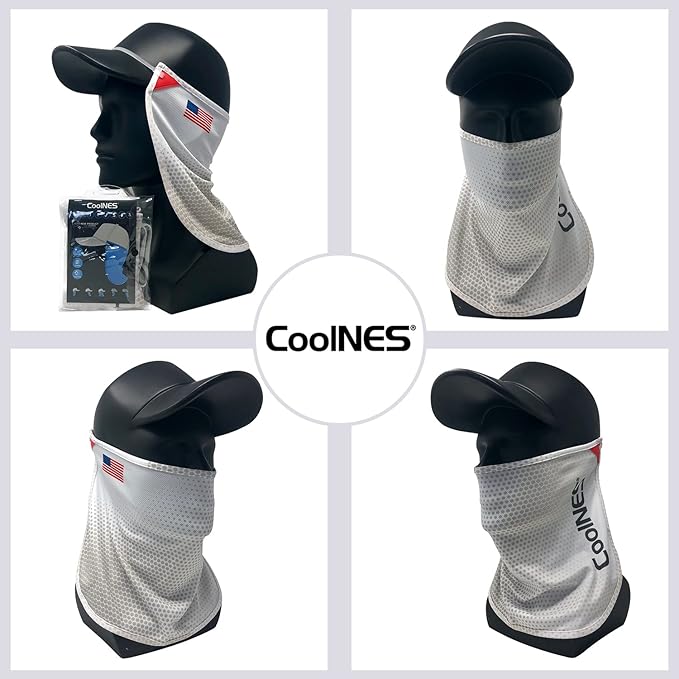 CoolNES - UV Sun Protection Neck Drape Adjustable Multifunctional 2 in 1 Face Covering for Outdoor Fishing - Unisex