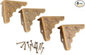 Dophee 8Pcs Antique Brass Jewelry Box Corner Case Chest Corner Protector Guard Edge Cover