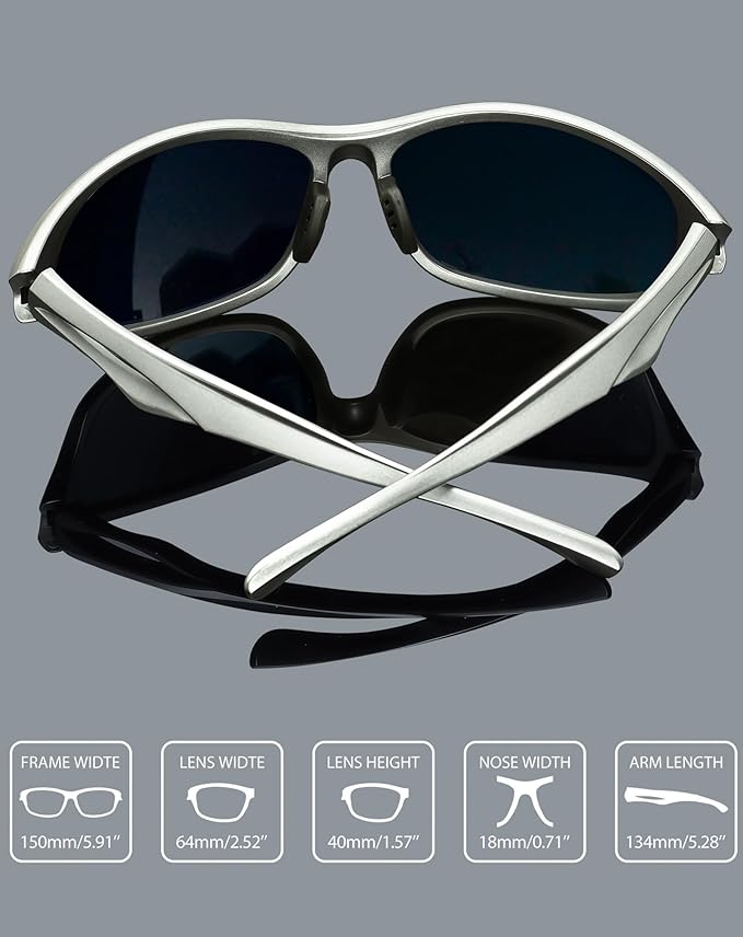 Joopin Sports Sunglasses Polarized UV400 Protection Wrap Around Sun Glasses Shades for Men Women