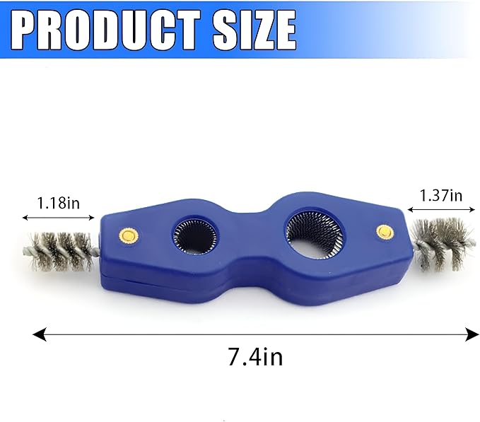 AICEL 2 Pieces Car Battery Terminal Cleaners, 4 in 1 Car Battery Cleaning Brush with Steel Wire, Anti-Corrosion Battery Terminals Machine Parts Cleaning Tools Universal for Automotive and Marine