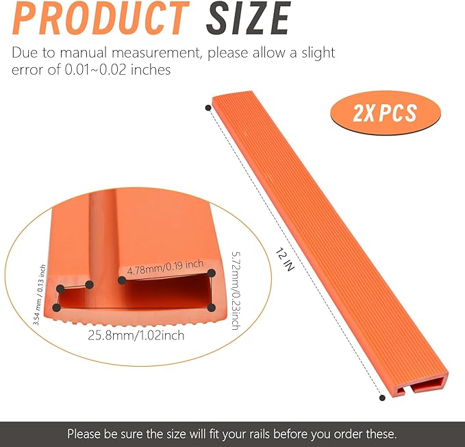 Ladder Stabilizer for Gutters & Roof, Ladder Guard Ladder Safety Covers Fits Extension Ladders with 1” Wide Offset “T”, Anti-Slip Scratch Protection Ladder Bumper Ladder Corner Protector