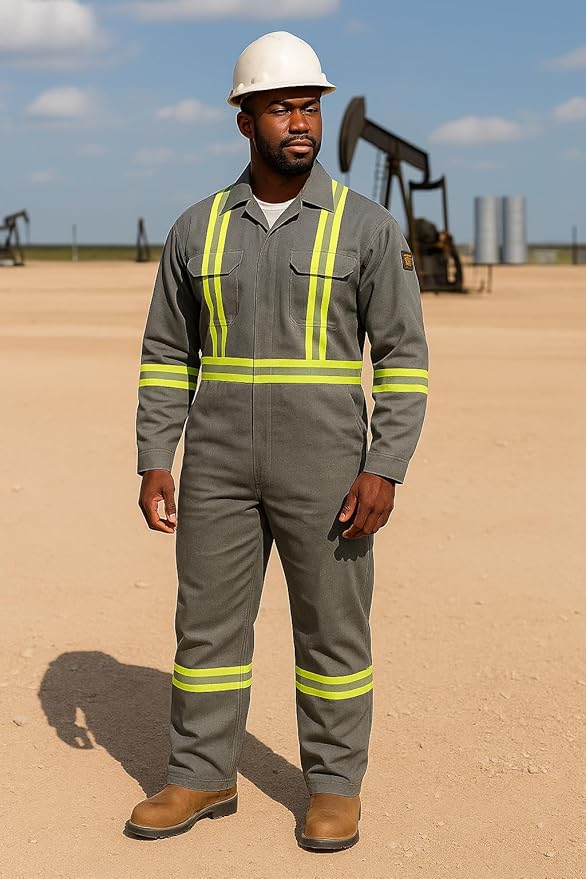 Flame Resistant FR High Visibility Hi Vis Coverall