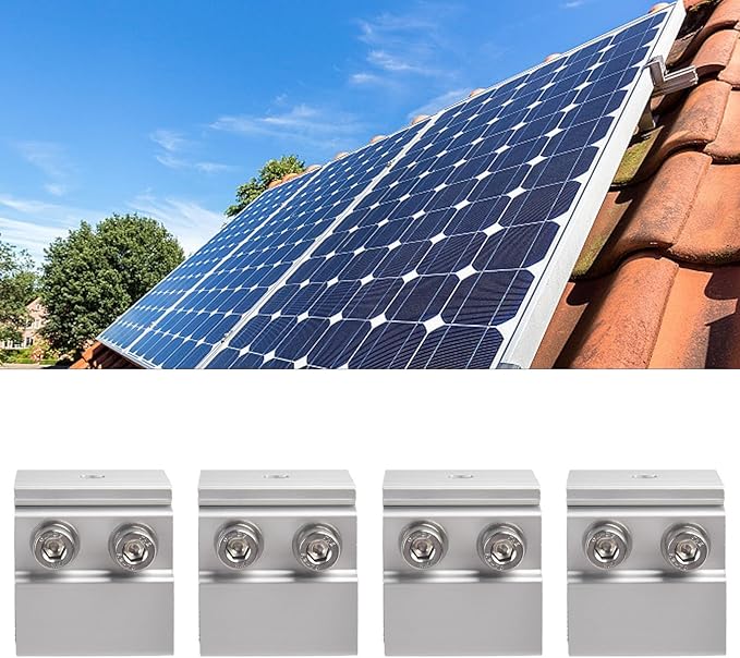 4PCS Aluminium Standing Seam Clamp, Mounting Solar PV Roof Clamp, Solar System Mounting Parts