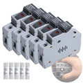 Solar/Photovoltaic Fuse Holder PV DC1000V 32A 35mm DIN Rail Mounting Cylindrical Base Single Mount Solar Photovoltaic Fuses Link System Protection