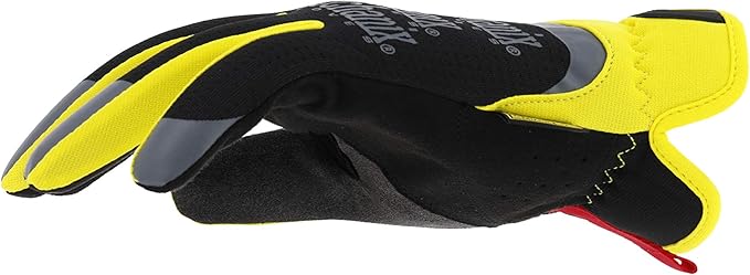 Mechanix Wear: FastFit Work Glove with Elastic Cuff for Secure Fit, Performance Gloves for Multi-Purpose Use, Touchscreen Capable Safety Gloves for Men (Yellow, Small)