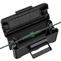 TICONN Outdoor Electrical Box, IP54 Splash-Proof Outdoor Extension Cord Cover, Protects Power Strip, Plug, Socket, Timer, Holiday Lights (Black, Small)