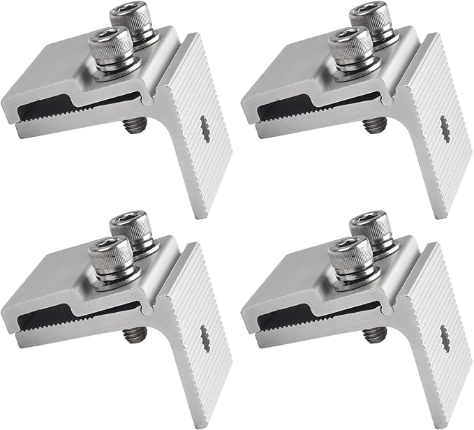 4PCS Aluminium Standing Seam Clamp, Mounting Solar PV Roof Clamp, Solar System Mounting Parts