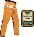 FORESTER Chainsaw Chaps for Men & Women | Apron-Style Chaps with Pocket & Adjustable Waist | Chainsaw Safety Equipment