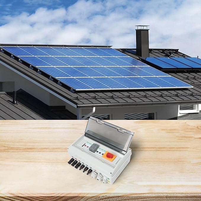 1000V 3In 1Out 3 String Solar PV Combiner box, Photovoltaic Array Solar Circuit Breaker with Surge Protector, Solar Disconnect Switch Outdoor Waterproof for On/Off Grid Solar Panels System