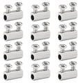 Biaungdo 12 Pcs Stainless Steel Wire Rope Cable Clamp, Adjustable New Upgrade Double Hole Wire Rope Clamp Fastener
