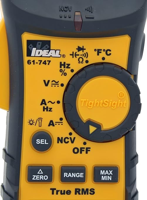 Ideal Electrical 61-747 TightSight 400 Amp 600-Volt Digital Truerms AC/DC Clamp Meter