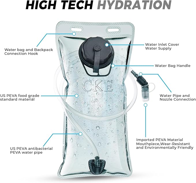 Hydration Backpack Hydration Pack Water Backpack with 2L(70-Ounce) Hydration Bladder for Men Women Kids for Running Hiking Biking Climbing
