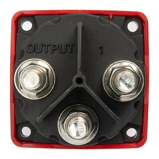 Spartan Power 300A Battery Combiner and Selector Switch 4 Position Red