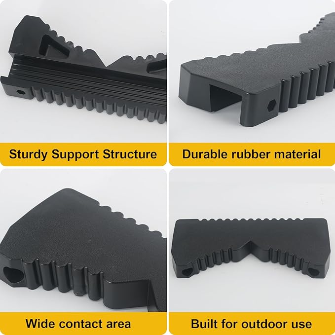 Rubber Steep Ladder Stabilizer for Extension Ladders, Pole & Trunk Support Bracket, Anti-Slip Ladder Accessory for Improved Stability