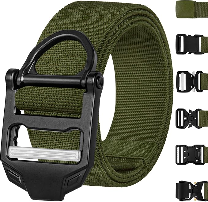 TECEUM Tactical Belt – Heavy-Duty & Quick Release – Military, Work, Rigger, Duty & Utility Belt for Men