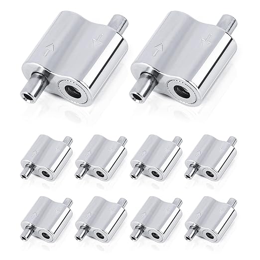 10 Pack Wire Rope Cable Clamp, 1/16" Stainless Steel Wire Rope Cable Clip Clamp, Two-Way Cable Clamp, Freely Adjustable Wire Rope Clips for Picture Hanging Lifting Fit for 1.5-2.5mm Wire Ropes(M3)