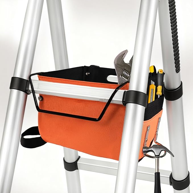 Ladder Cargo Hold Tool Pouch, Upgrade Ladder Storage Bag Featuring Elastic Storage for Secure Tool and Gear Organization
