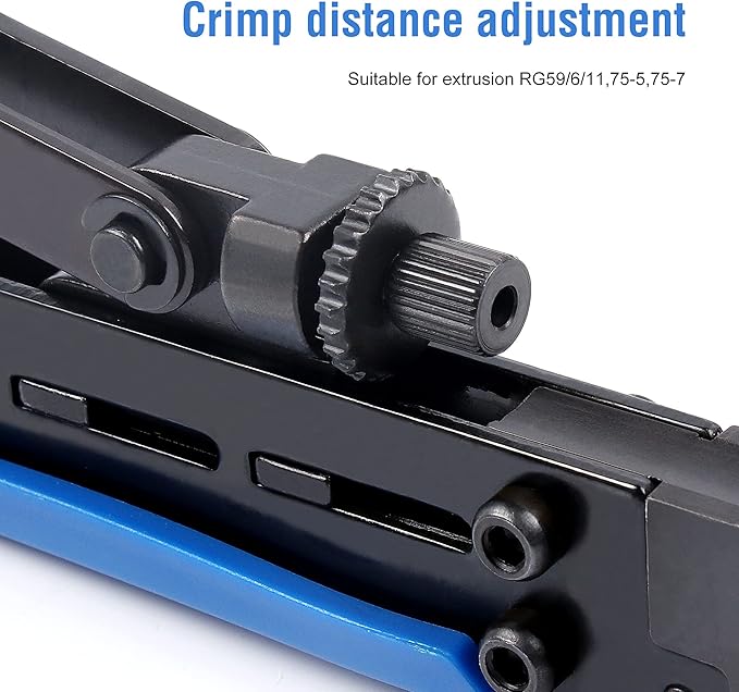 Knoweasy Coax Compression Tool - Coax Crimper and RG6 Coaxial Crimper for RG6, RG59, and RG11 Cable F-Connectors