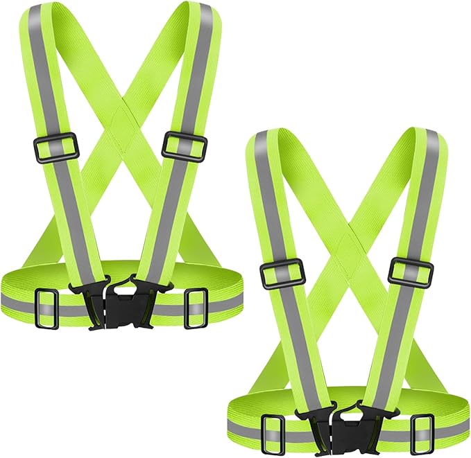 High Visibility Reflective Vest Safety Vest Running Reflective Gear Adjustable Reflective Vest for Walking,Jogging,Hiking,Night Cycling