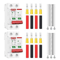 JOTTAELE Solar Panels Disconnect Switch,Miniature DC Circuit Breaker 2 Pole 1000V 10 Amp Isolator for Solar PV System, Thermal Magnetic Trip, DIN Rail Mount (DC 2P 10A 2PCS)