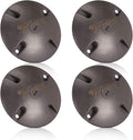 HTM LIGHTING SOLUTIONS 4 in. Round Weatherproof Electrical Junction Box Cover with 1/2 in. NPT Thread Outlet for Indoor/Outdoor Use – Landscape Accessories – Bronze (4-Pack)