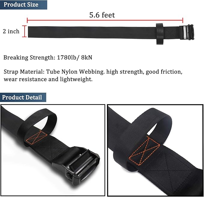 Boaton Tree Strap for Hunting, Quick and Quiet Set Up, Tree Stand Safety Strap, Tree Strap for Safety Harness, Tree Stand Accessories