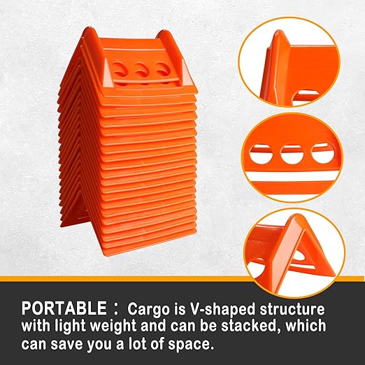 ENJ 20 Pack Flatbed Edge Protector, Edge Corner Tie Down Protector for Up to 4 Inch Straps, Protects Cargo Edges, Flatbed Accessories Plastic Protector