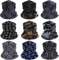 9-Pack Balaclava Face Mask for Men & Women - UV Protection Neck Gaiter, Multi-Use Cycling Mask & Breathable Headband