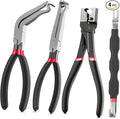 4 Pcs Automotive Electrical Disconnect Pliers Tools Kit, Portable Auto Electrical Connector Removal Separator Tool for Car, Hose Clamp Removal Plier, Wire Plug Removal Tool
