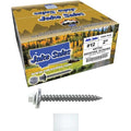 12 x 2 Brite White Metal Roofing Screws - Hex Washer Head- Self-Starting/Tapping - EPDM Washer. 4 X 250 Bags - 1,000 Screws