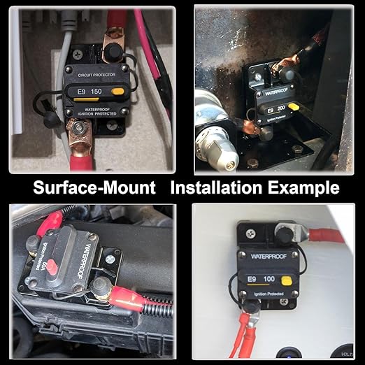 Heavy Duty Manual Reset Circuit Breaker 12V-72V 30A for Car Audio RV Automotive Truck Solar System Boat Marine, IP67 Waterproof, UL, Overload Protection, DC Resettable Breaker 30Amp