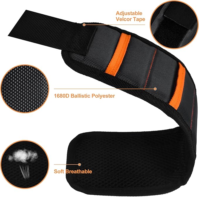 Magnetic Wristband Gifts for Men Dad - Tools for Holding Screws Nail Drill Bits, Cool Gadgets Valentines Day Gifts for Boyfriend Husband Grandpa on Galentines Christmas Birthday Stocking Stuffers
