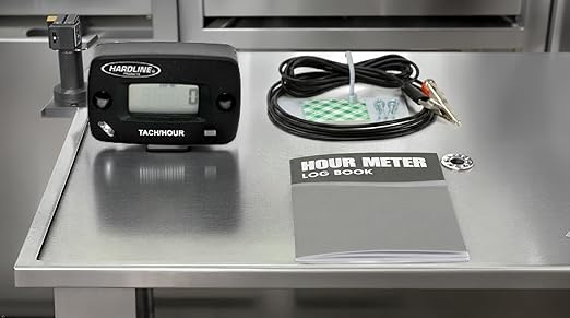 Hardline Products USA EDT9 Inductive Hour Meter & Digital Tachometer - Replacement for STIHL 5910 850 1100 - Waterproof RPM Gauge for Chainsaws, Generators, & 2/4 Stroke Small Engines – HR-8061-EDT9