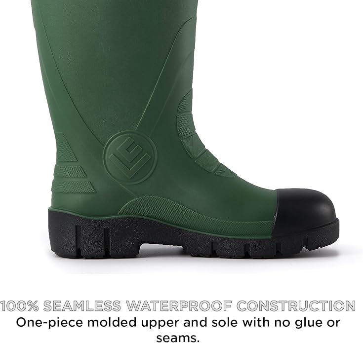 SUREWAY Steel Toe Rain Boots for Men, Knee High Waterproof Work Boots with Slip & Oil Resistant Outsole for Industrial, Construction, Agriculture