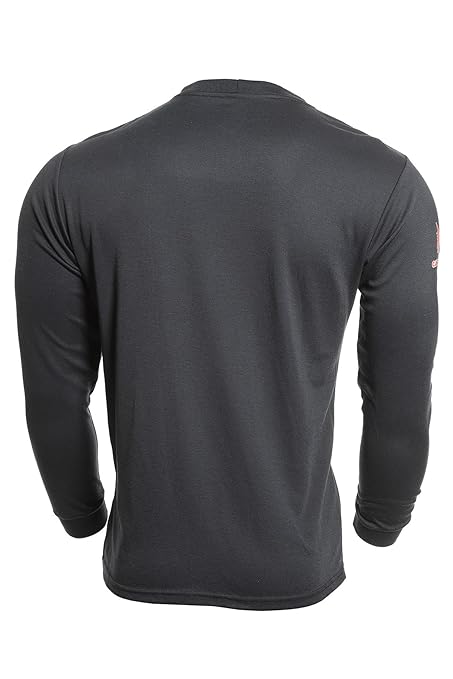 DRIFIRE Power Dry FR Long Sleeve Henley, CAT 2, Flame Resistant, Navy, Large/Tall, TEE-PDN-HN-LGT